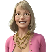 smiling girl with jewelry sticker