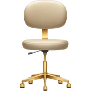 Beige desk chair gold legs, modern style sticker
