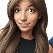 smiling girl with brown hair sticker