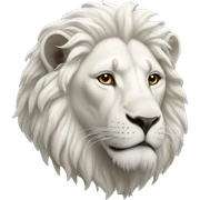 White lion sticker