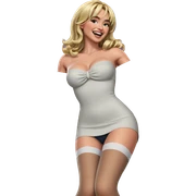 blonde girl in thigh highs sticker