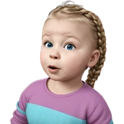 blue eyed girl with braid sticker