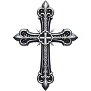 gothic cross sticker