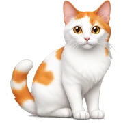 Turkish Van Cat White And Orange Full body sticker