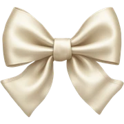 cream bow sticker