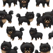 black pomeranian  sticker