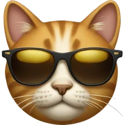 Cat with sunglasses sticker