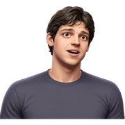 male portrait with purple background sticker