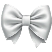 white satin bow sticker