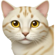 Cream colored tabby cat with yellow eyes sticker