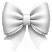 White bow on white bow sticker