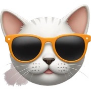 Cat with sunglasses sticker