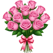 pink valentine bouquet sticker
