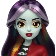 multicolored hair beauty portrait sticker
