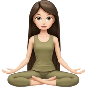 A white Barbie girl with long dark brown straight hair in a pale olive clothes Sitting on the splits sticker