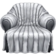 Silver fur blanket sticker