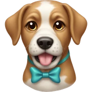 Dog with bow sticker
