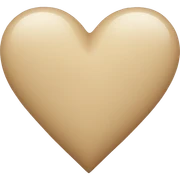 Beige heart sticker