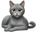 Gray cat sit on a couch sticker
