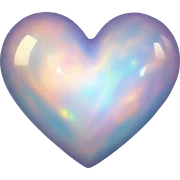 opal heart sticker