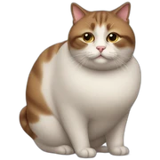 Cat fat sticker