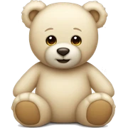 Cream colored teddy bear  sticker