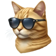 Cat with sunglasses sticker
