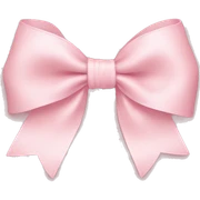 light pink bow on light pink bow sticker