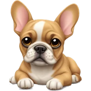 Fawn frenchie laying sticker