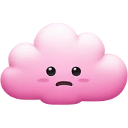 Pink cloud sticker