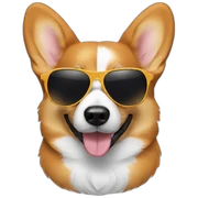 corgi with sunglasses sticker