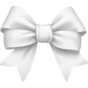 white bow  sticker
