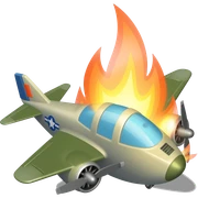 B17 with engine fire sticker