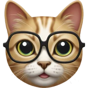 cat with glasses sticker