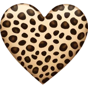 Leopard print heart  sticker