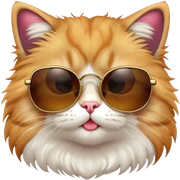 Cat with sunglasses sticker