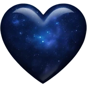 Midnight blue silver galaxy heart  sticker