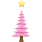 Pink christmas tree sticker