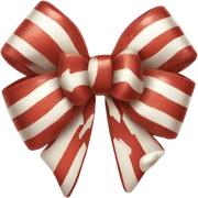 christmas candy bow sticker