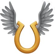 horseshoe with wings sticker
