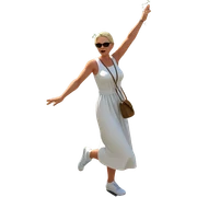 girl in white dress outdoors sticker