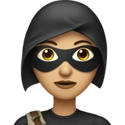 woman thief with eye patch sticker