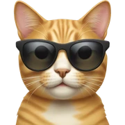 Cat with sunglasses sticker