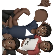 boys posing in casual style sticker