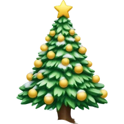 Christmas tree with snow sticker