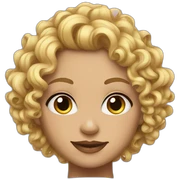 Curly blonde piercing sticker