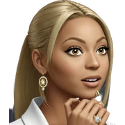 blonde girl with elegant jewelry sticker