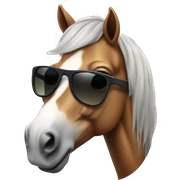 Horse with sunglasses  sticker