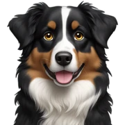 Black Tri Australian Shepherd sticker