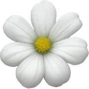 White flower sticker